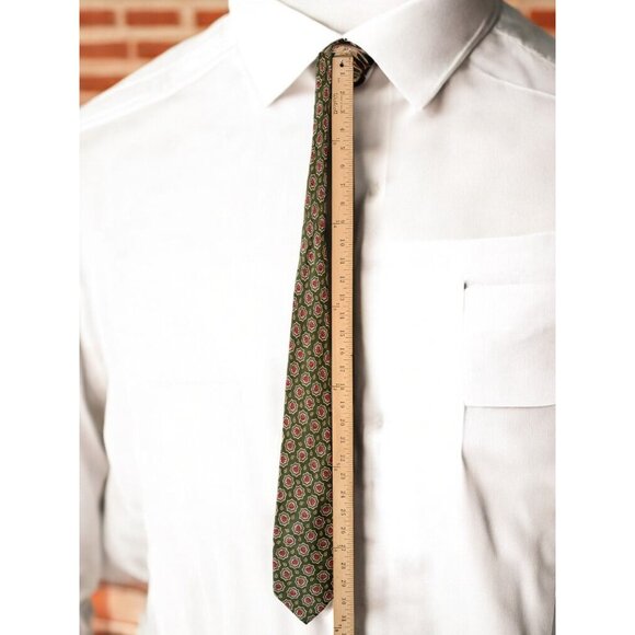 Vintage 1970s Italian 100% Silk Tie—Vismara 1880 Milano - Picture 4 of 9